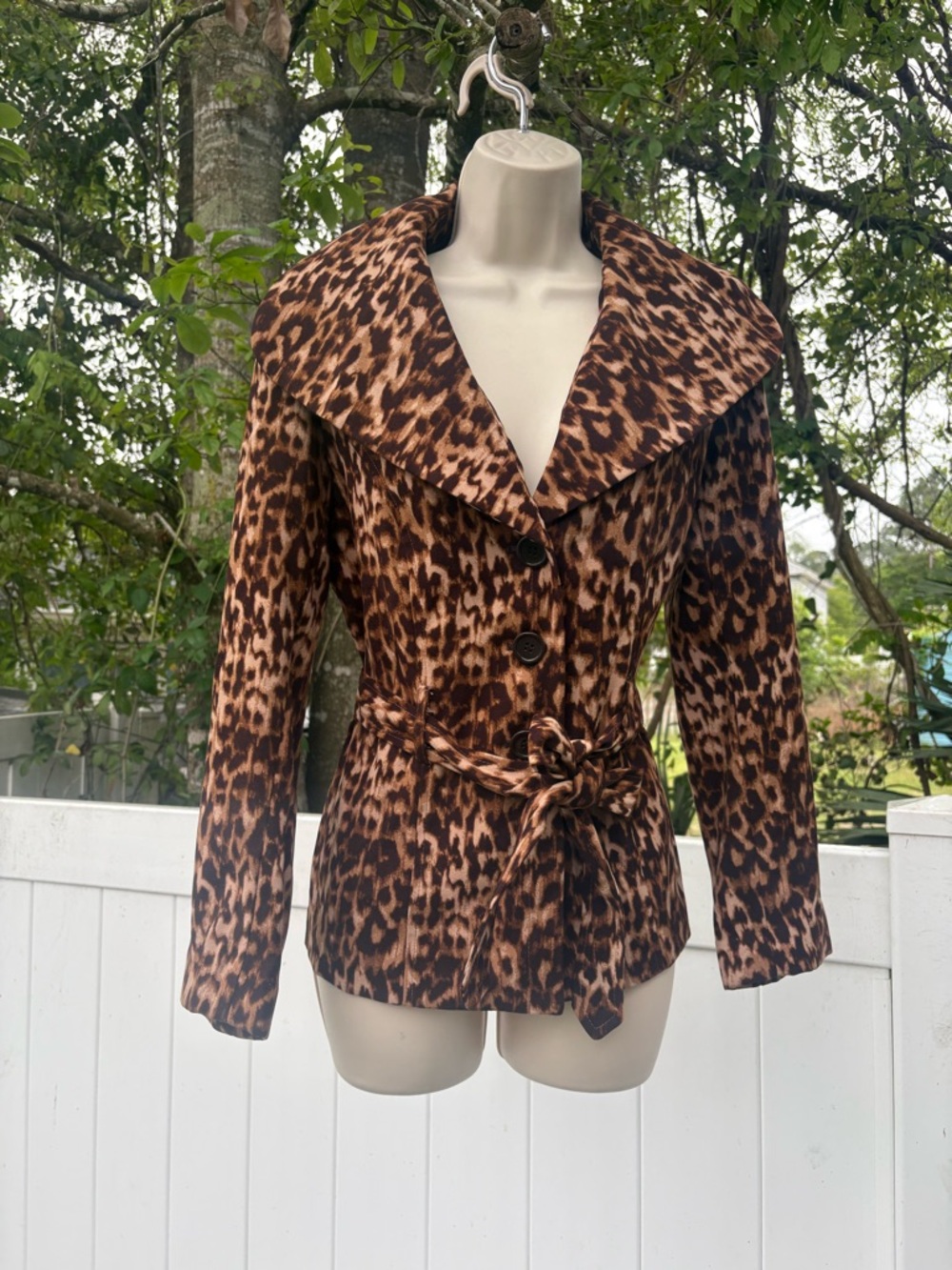 Leopard Print Soft Mini Trench